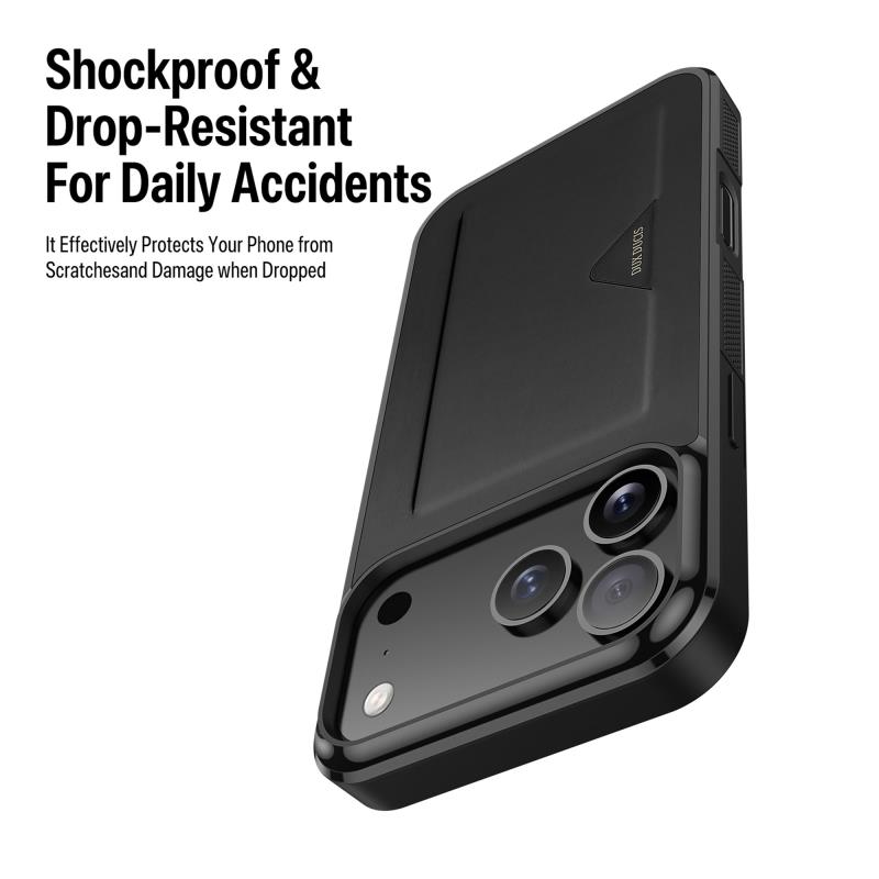 Θήκη TPU PU & PC Dux Ducis Pocard Apple iPhone 17 Pro Μαύρο