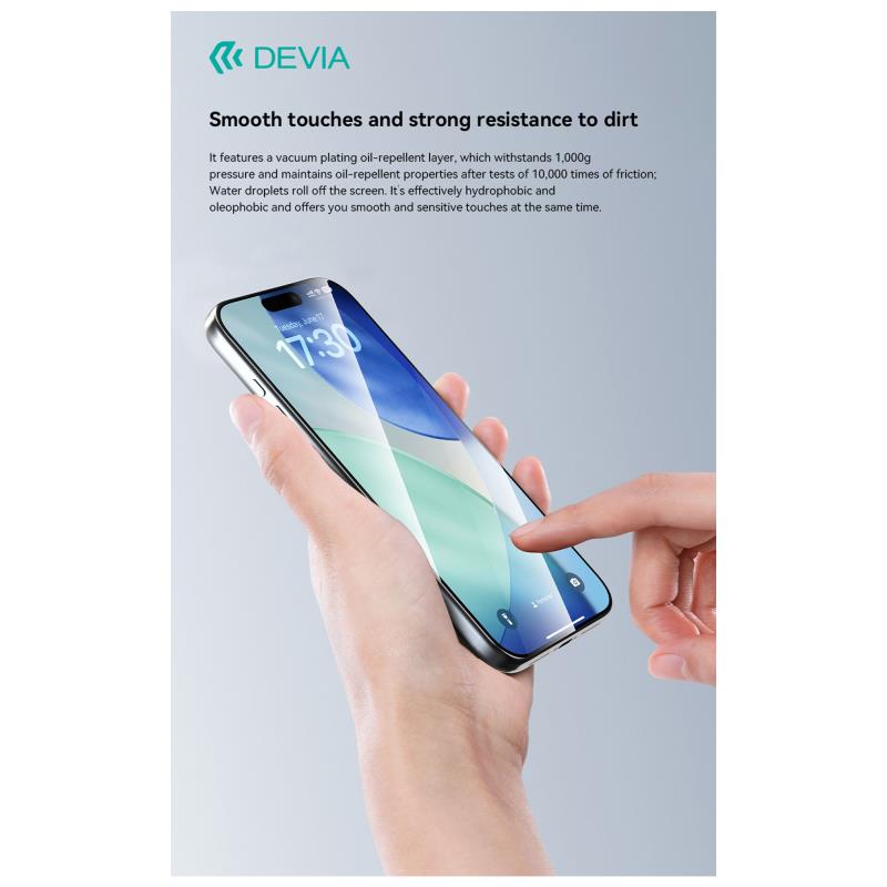 Tempered Glass Full Face HD Devia Apple iPhone Air Star Μαύρο