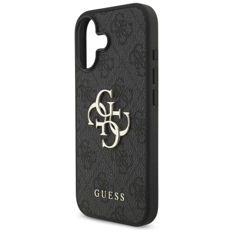 Θήκη PU Guess Apple iPhone 17 Hardcase Big Logo 4G Μαύρο