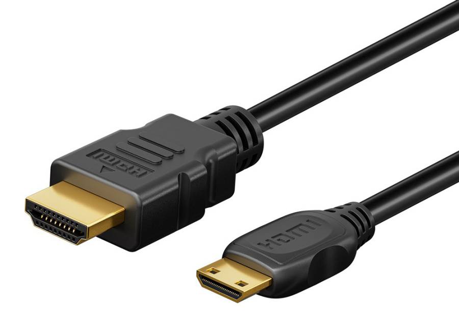 GOOBAY καλώδιο mini HDMI σε HDMI 74081 με Ethernet, 4K/60Hz, 18 Gbps, 1m, μαύρο 74081