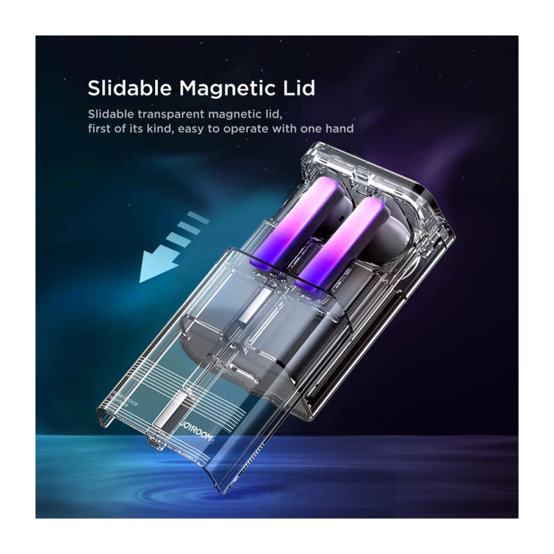 True Wireless Ακουστικά Bluetooth Joyroom JR-TC1 IceLens Series με RGB Λευκό