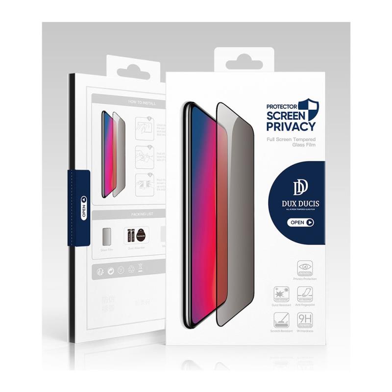 Tempered Glass Full Face Privacy Dux Ducis Apple iPhone 15 Pro Μαύρο (1 τεμ.)