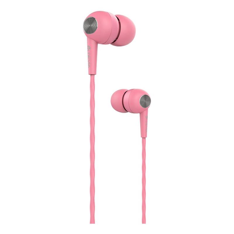 Hands Free Stereo Devia EM018 3.5mm Kintone Ροζ