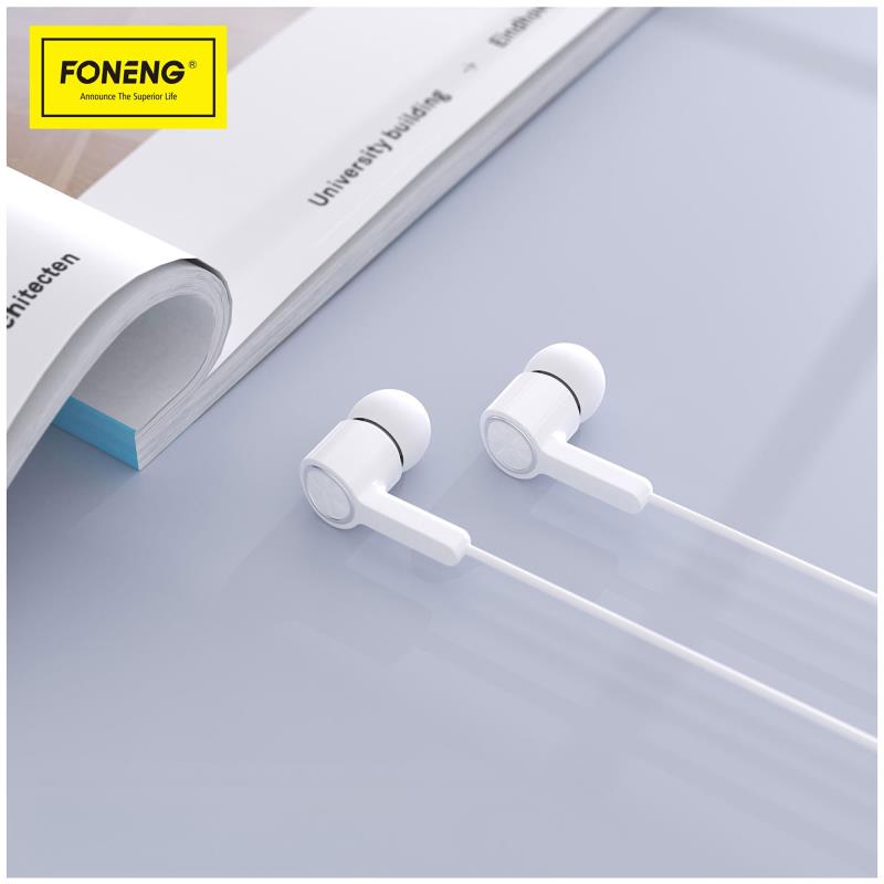 Hands Free Stereo Foneng TP57 3.5mm Λευκό