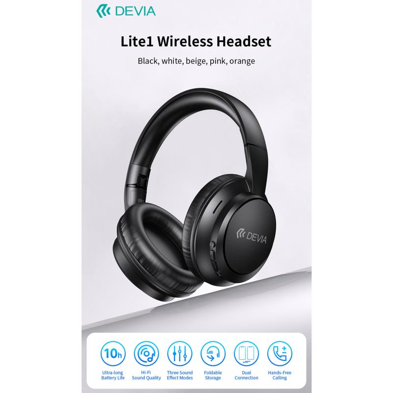 Ασύρματα Ακουστικά Κεφαλής Devia JH-820 Lite1 Μπεζ