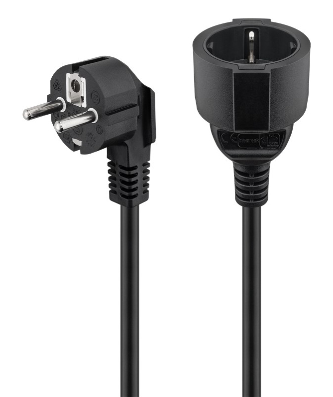 GOOBAY μπαλαντέζα ρεύματος 93093, schuko, 3m, μαύρη 93093