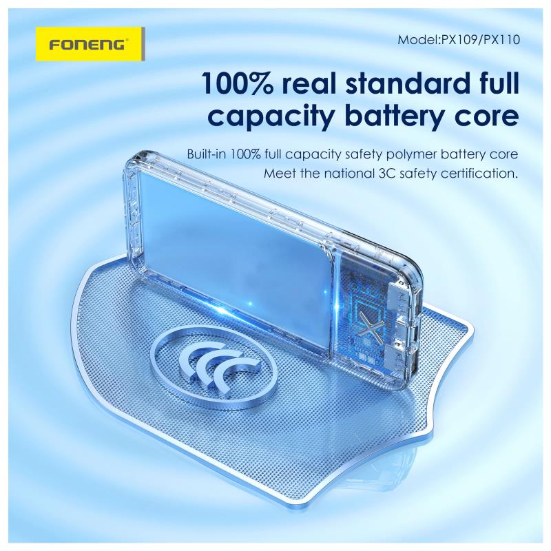 Φορτιστής Ανάγκης Foneng PX110 10W 20000mAh με 2 Θύρες USB A Λευκό