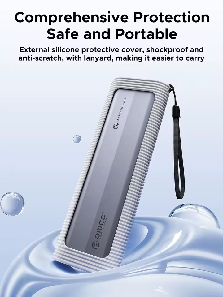 ORICO θήκη για M.2 NVME/NGFF SSD AXM2S-G2, 10Gbps, tool free, γκρι AXM2S-G2-V1-GY-BP