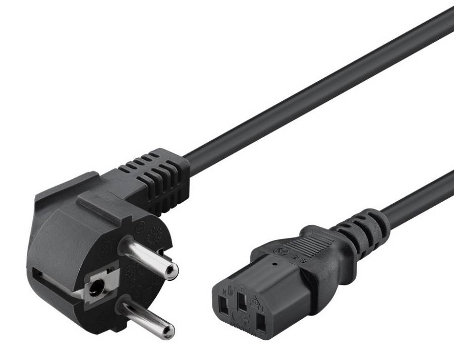 POWERTECH καλώδιο τροφοδοσίας CAB-P044, 3x 1.00mm², copper, 1.5m, μαύρο CAB-P044