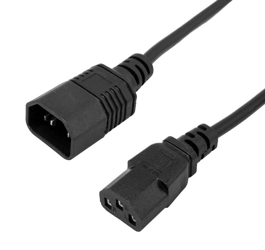 POWERTECH καλώδιο προέκτασης τροφοδοσίας CAB-P053, 3x 0.75mm², copper, 1.5m, μαύρο CAB-P053