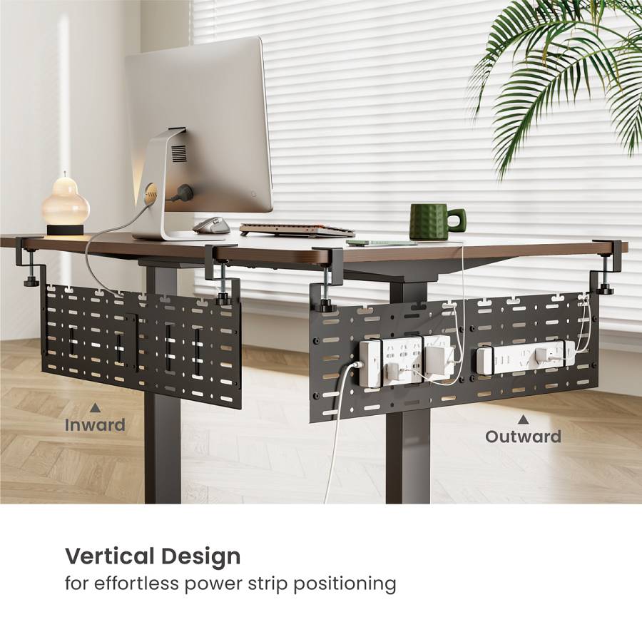 BRATECK cable management γραφείου CC11-20-2, μεταλλικό, 768x63x307mm, μαύρο CC11-20-2