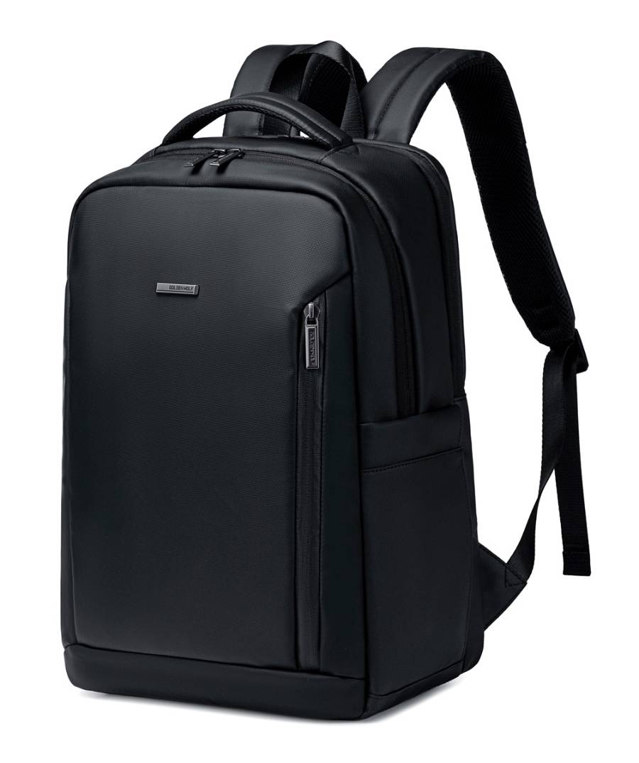 GOLDEN WOLF τσάντα πλάτης GB00731 με θήκη laptop 15.6, 17L, μαύρη GB00731-BK
