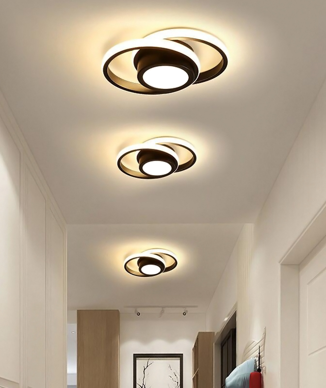 POWERTECH LED φωτιστικό οροφής HLL-0085, 32W, 4000K, 27x21cm, μαύρο HLL-0085