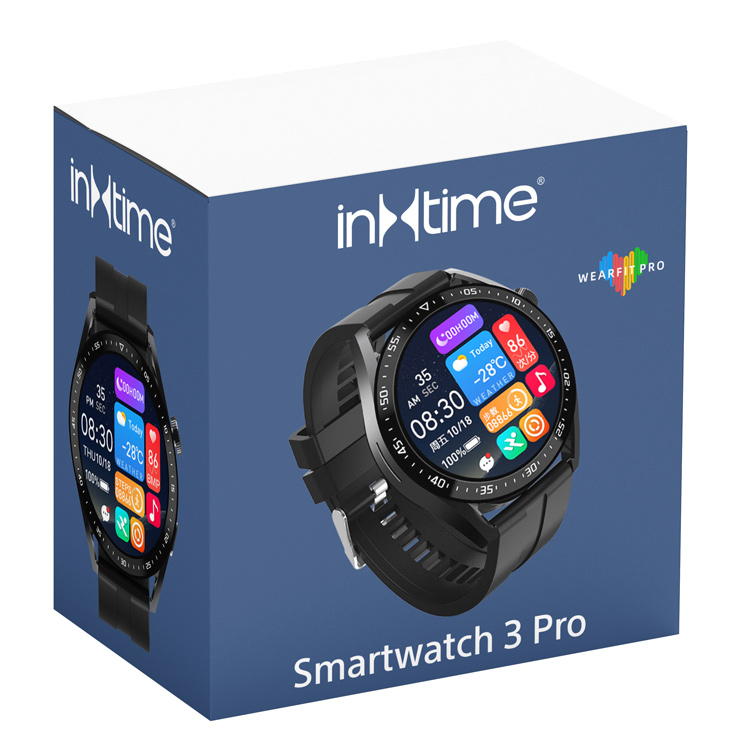 INTIME smartwatch 3 Pro, 1.28, IP67, heart rate, ηχείο & mic, μαύρο IT-059