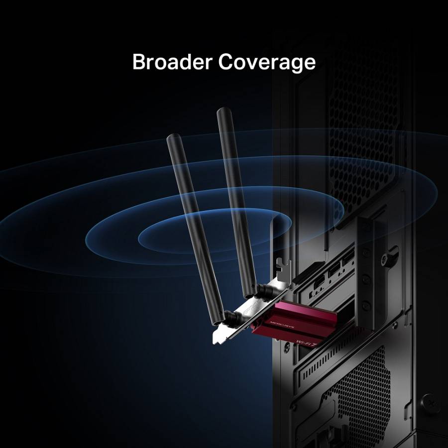 MERCUSYS κάρτα δικτύου WiFi 7 & Bluetooth MA37BE, 6500Mbps BE6500, PCIe, V1.0 MA37BE