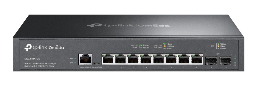 TP-LINK L2+ managed switch SG3210X-M2, 8x 2.5Gbps θύρες, V1.0 SG3210X-M2