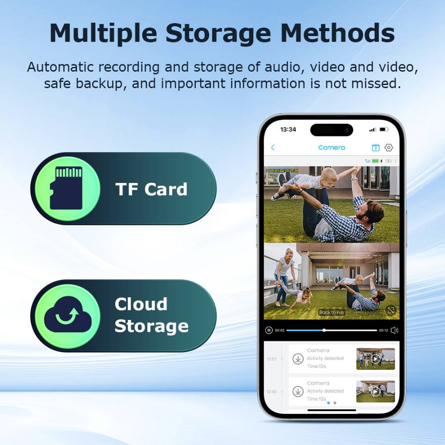 SECTEC smart ηλιακή κάμερα ST-LC598-EU με προβολέα, dual lens, 3MP, 4G, SD, PTZ, IP66 ST-LC598-EU