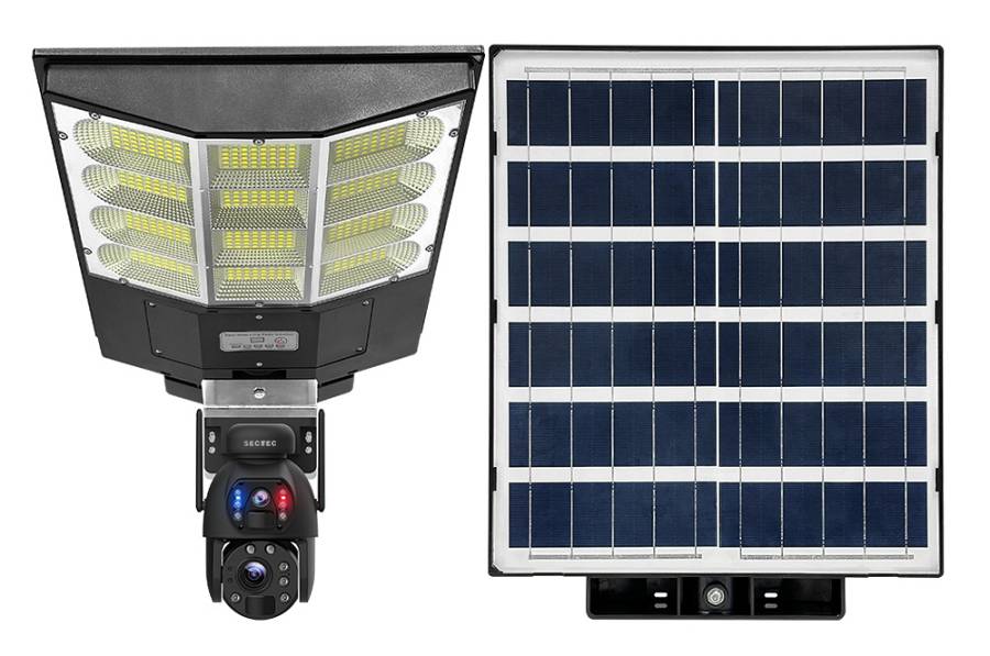 SECTEC smart ηλιακή κάμερα ST-LC598-EU με προβολέα, dual lens, 3MP, 4G, SD, PTZ, IP66 ST-LC598-EU