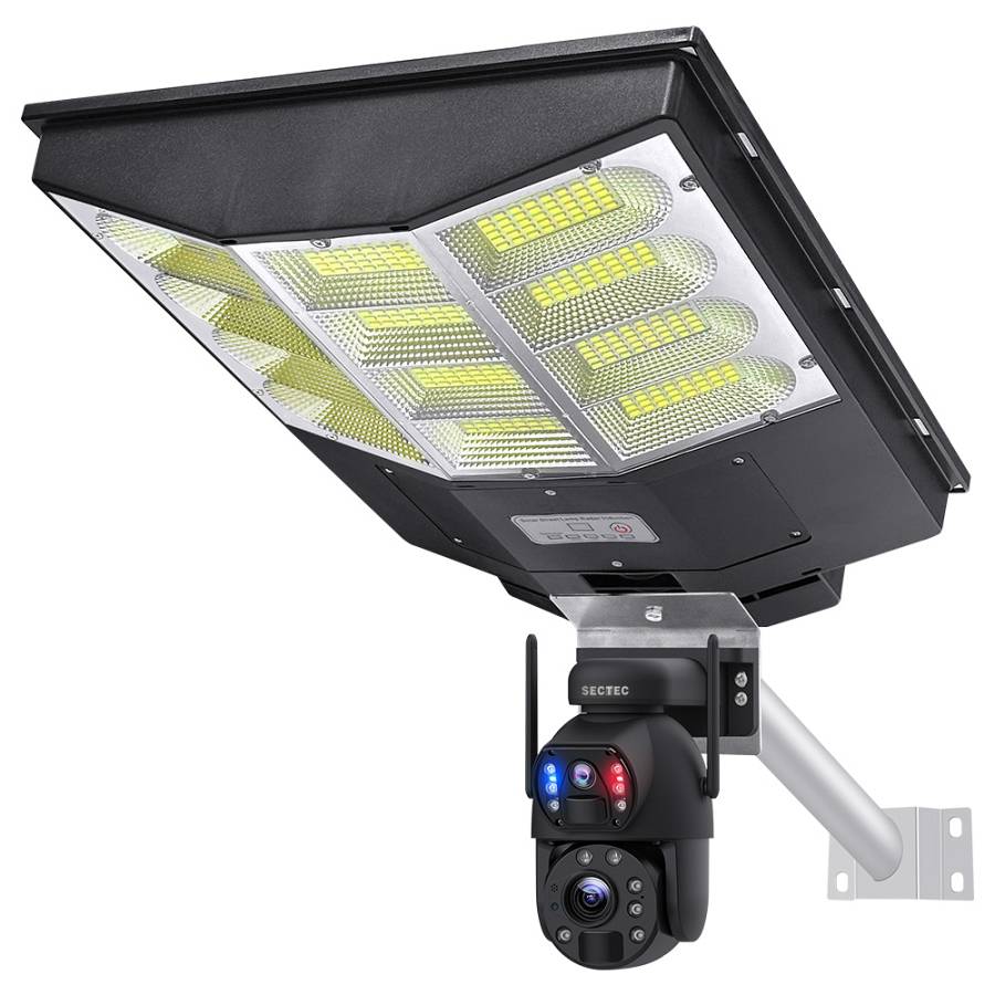 SECTEC smart ηλιακή κάμερα ST-LC598-EU με προβολέα, dual lens, 3MP, 4G, SD, PTZ, IP66 ST-LC598-EU