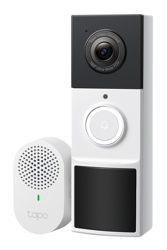 TP-LINK smart κουδούνι με κάμερα Tapo D210, 2K/3MP, WiFi, 6400mAh, IP65, V2.0 TAPO-D210