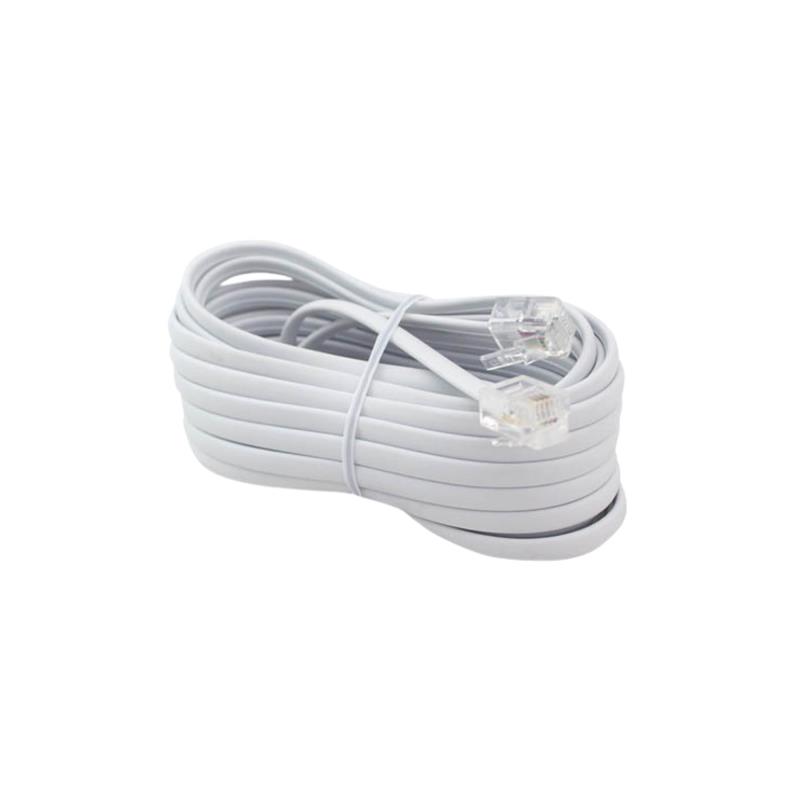 Τηλεφωνικό Καλώδιο GSC 6P4C Αρσενικό σε Αρσενικό 2.5m Λευκό