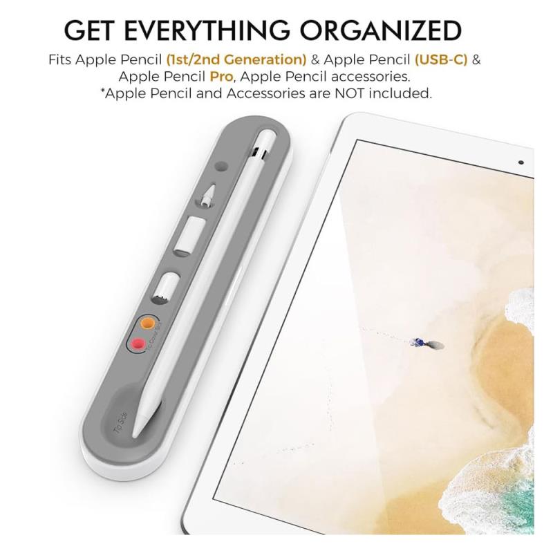 Βάση Στήριξης & Αποθήκευσης Μαγνητική ABS Ahastyle PT121 για Apple Pencil USB C, 1, 2, Pro Λευκό