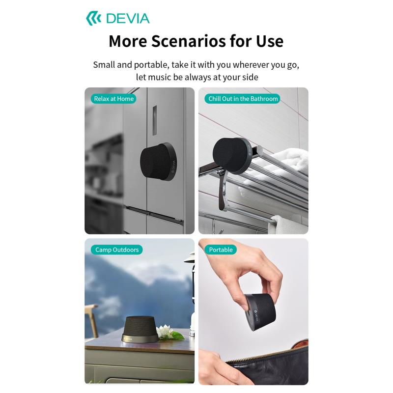 Φορητό Ηχείο Bluetooth Devia EM506 Sound Lite3 5W Μαύρο