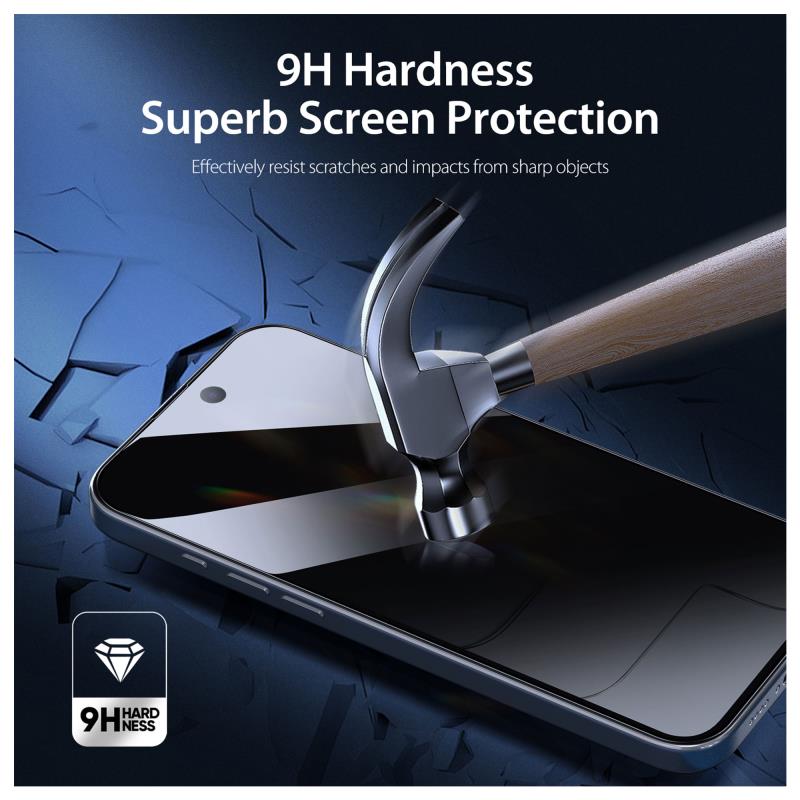 Tempered Glass Full Face Privacy Dux Ducis Apple iPhone 17 Μαύρο (1 τεμ.)
