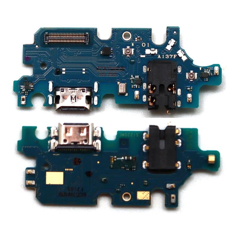 Πλακέτα Samsung A137F Galaxy A13 με Επαφή Φόρτισης, Επαφή Hands Free & Μικρόφωνο (Original)