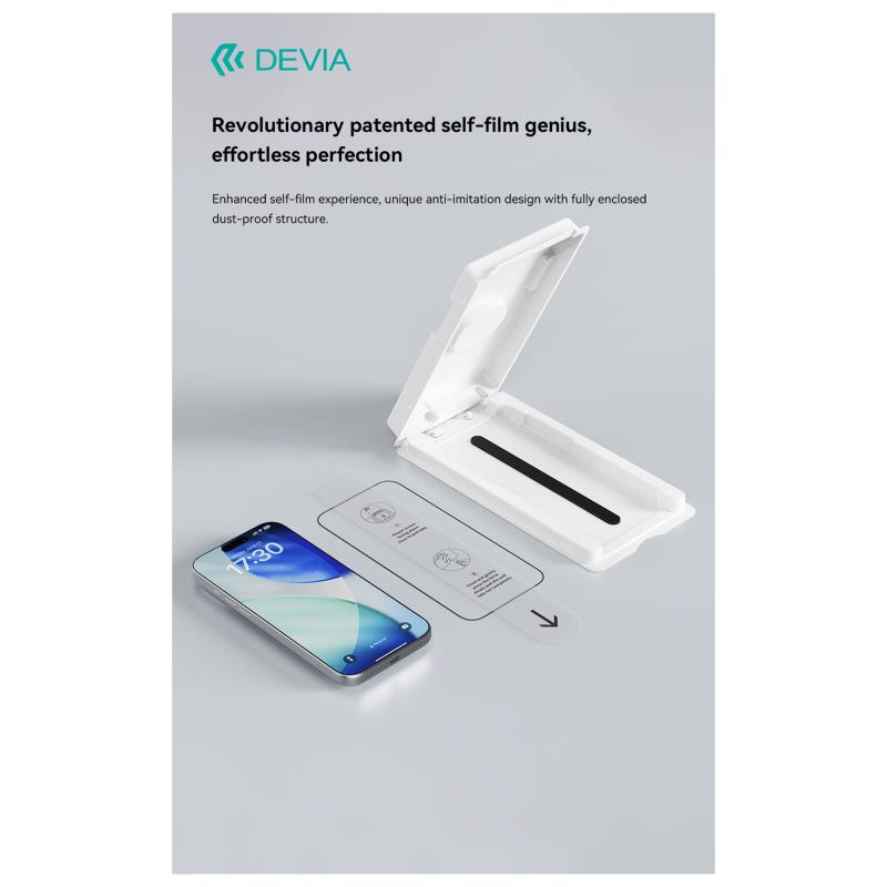 Tempered Glass Crystal Diamond Hardness Devia Apple iPhone 17 Pro Max με Βοηθητικό Εργαλείο Van Μαύρο (1 τεμ.)