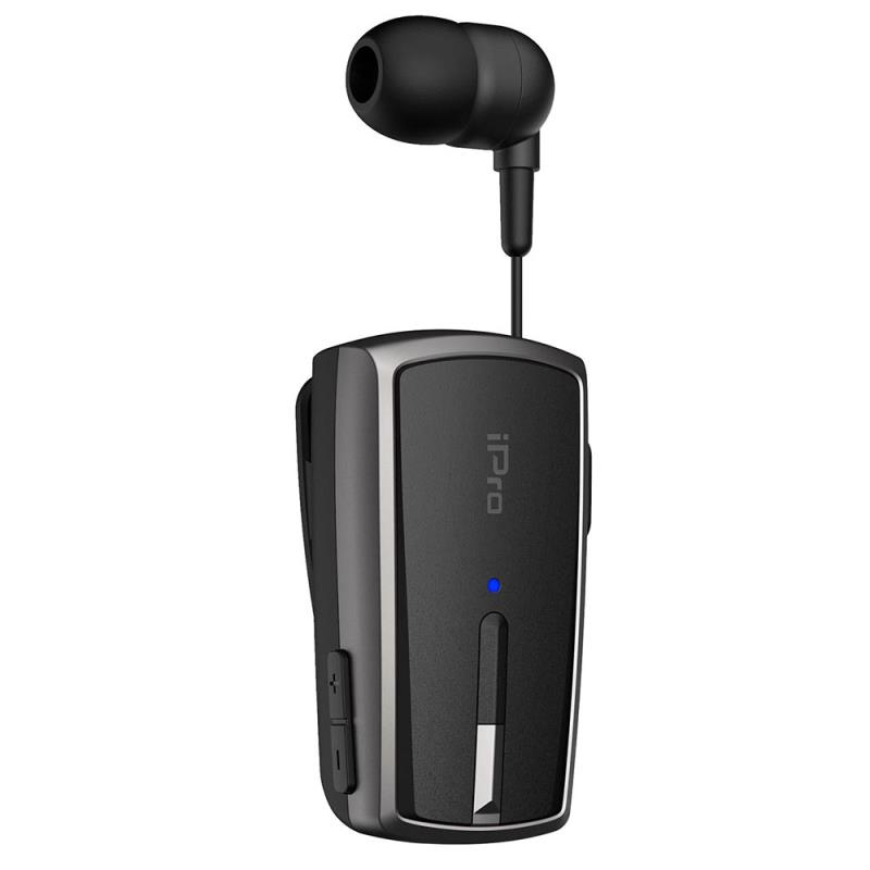 Ακουστικό Bluetooth iPro RH120 Retractable Μαύρο-Γκρι