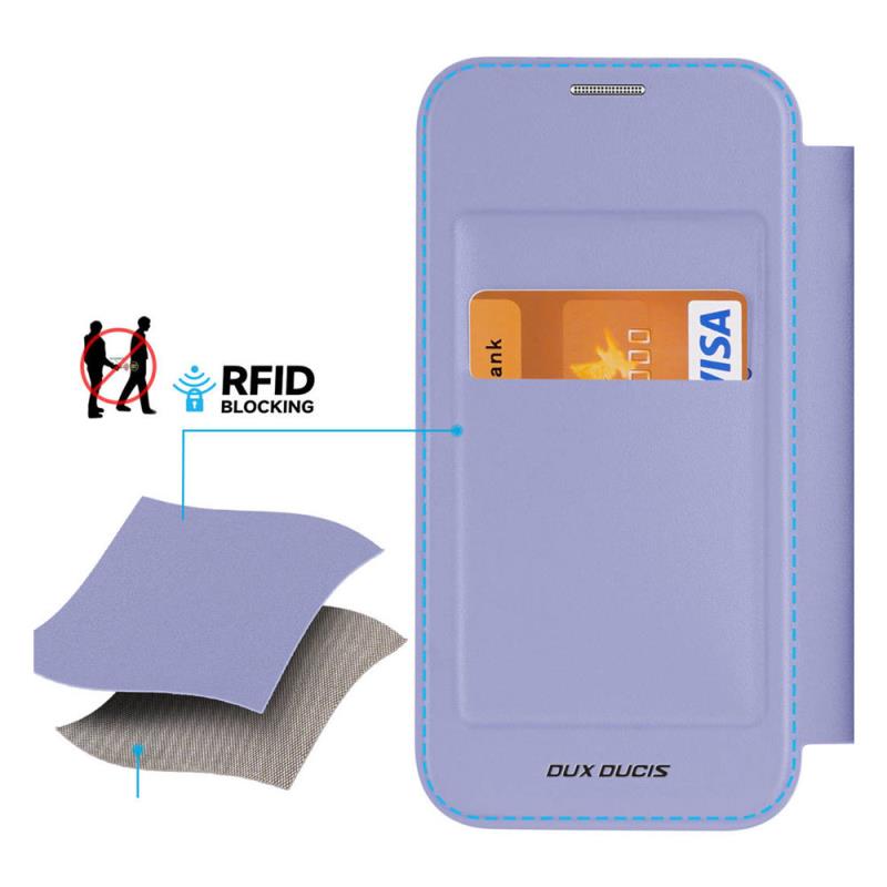 Θήκη Flip Dux Ducis Skin X Pro Wallet Apple iPhone 15 Μωβ