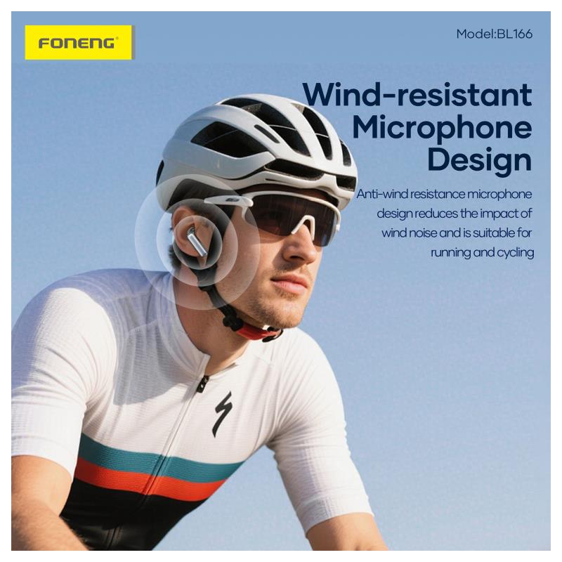 True Wireless Ακουστικά Bluetooth Foneng BL166 Sliding-Lid ANC+ENC Ασημί