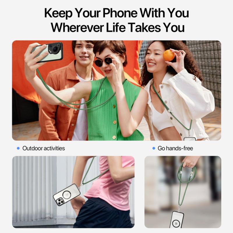 Universal Λουράκι Λαιμού Plaz Dux Ducis για Κινητά Χακί