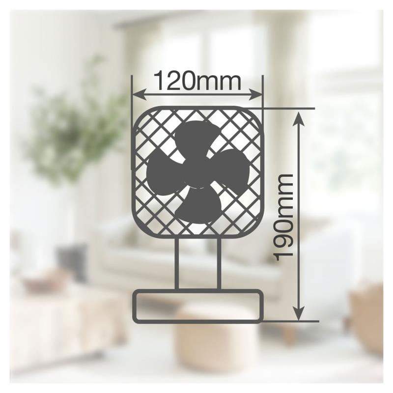 Επιτραπέζιος Ανεμιστήρας Αναδιπλούμενος Επαναφορτιζόμενος Φορητός Niaros Coober USB 3W με Φωτισμό Μαύρο