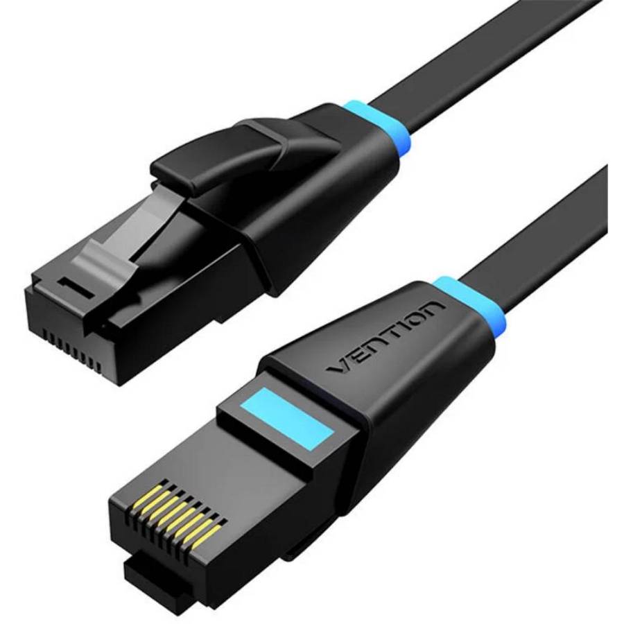 VENTION Flat Cat.6 UTP Patch Cable 3M Black (IBJBI) (VENIBJBI)