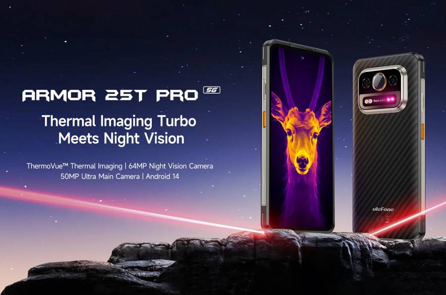 ULEFONE smartphone Armor 25T Pro, 6.78, 8/256GB, 5G, 6500mAh, IP68/IP69K/MIL-STD-810H, μαύρο ARMOR25TPRO8-BK
