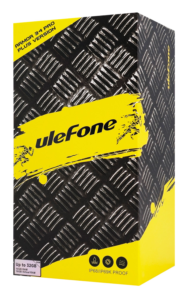 ULEFONE smartphone Armor 34 Pro Plus με βιντεοπροβολέα, 6.95, 5G, 16/512GB, 25500mAh, IP68/IP69K/MIL-STD-810H, μαύρο ARMOR34PROPLUS