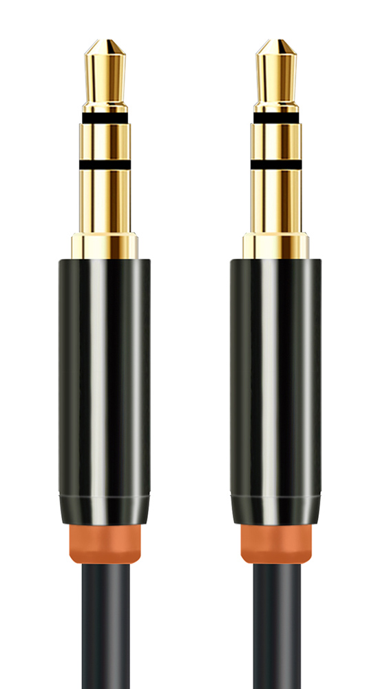 CABLETIME καλώδιο ήχου 3.5mm CT-AV311-P11G, gold plated, 0.5m, μαύρο AV311-P11G-B0.5