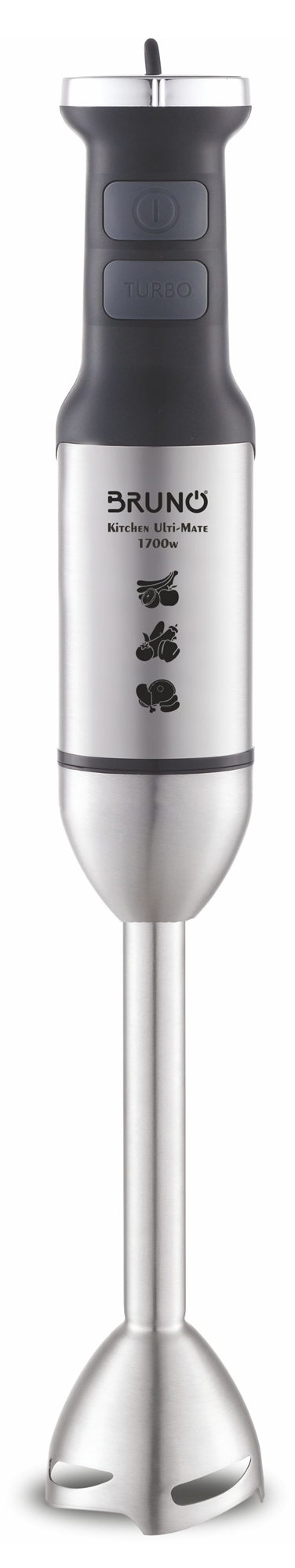 BRUNO ραβδομπλέντερ BRN-0249, 1700W, ρυθμιζόμενη ταχύτητα, 4 λεπίδες, inox-μαύρο BRN-0249