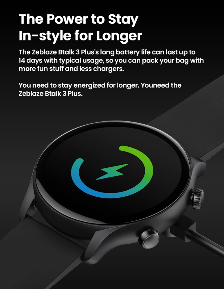 ZEBLAZE smartwatch Btalk 3 Plus, heart rate, 1.39 IPS, χρυσό BTALK3PLUS-GD