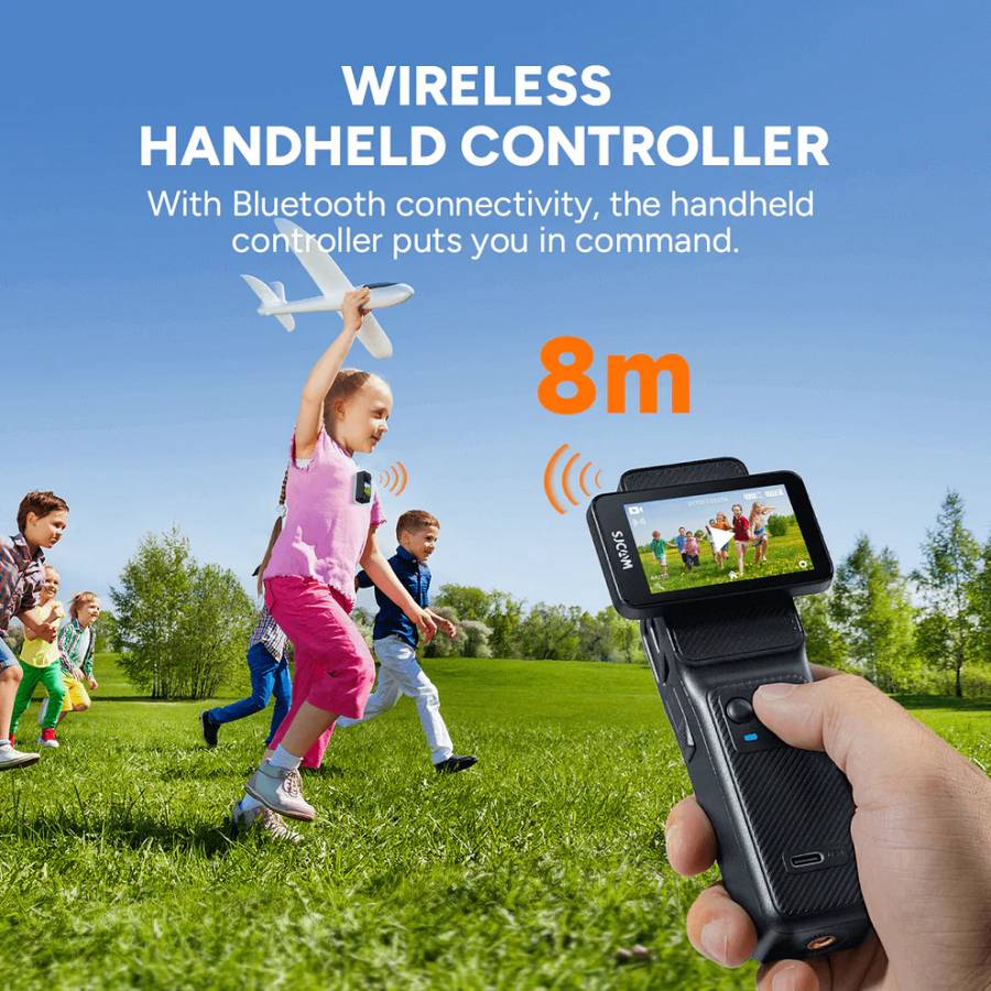 SJCAM action camera C400 με ασύρματο χειριστήριο, 16MP/4K, WiFi, αδιάβροχη θήκη, μαύρη C400