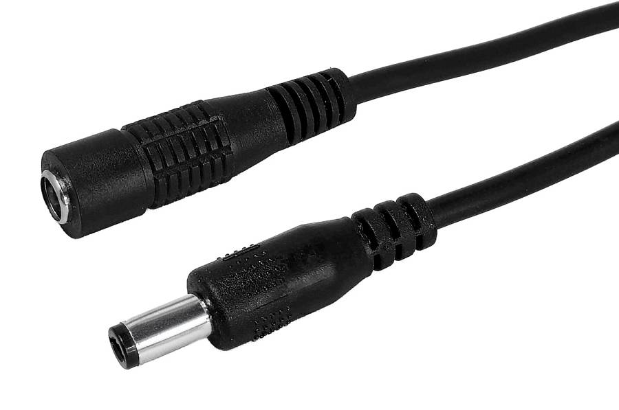 POWERTECH καλώδιο προέκτασης τροφοδοσίας CAB-H202, 5.5x2.5mm, 5m, μαύρο CAB-H202
