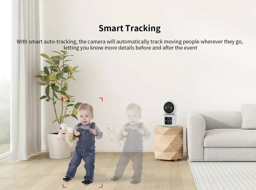 VSTARCAM smart κάμερα CB90DR, 2MP, dual lens, WiFi, PTZ, SD, 5200mAh backup battery CB90DR