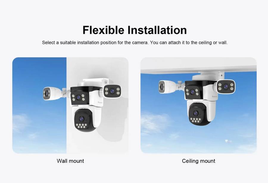 VSTARCAM smart κάμερα CS621FR, four-lens, 2MP, WiFi, SD, PTZ, IP66 CS621FR