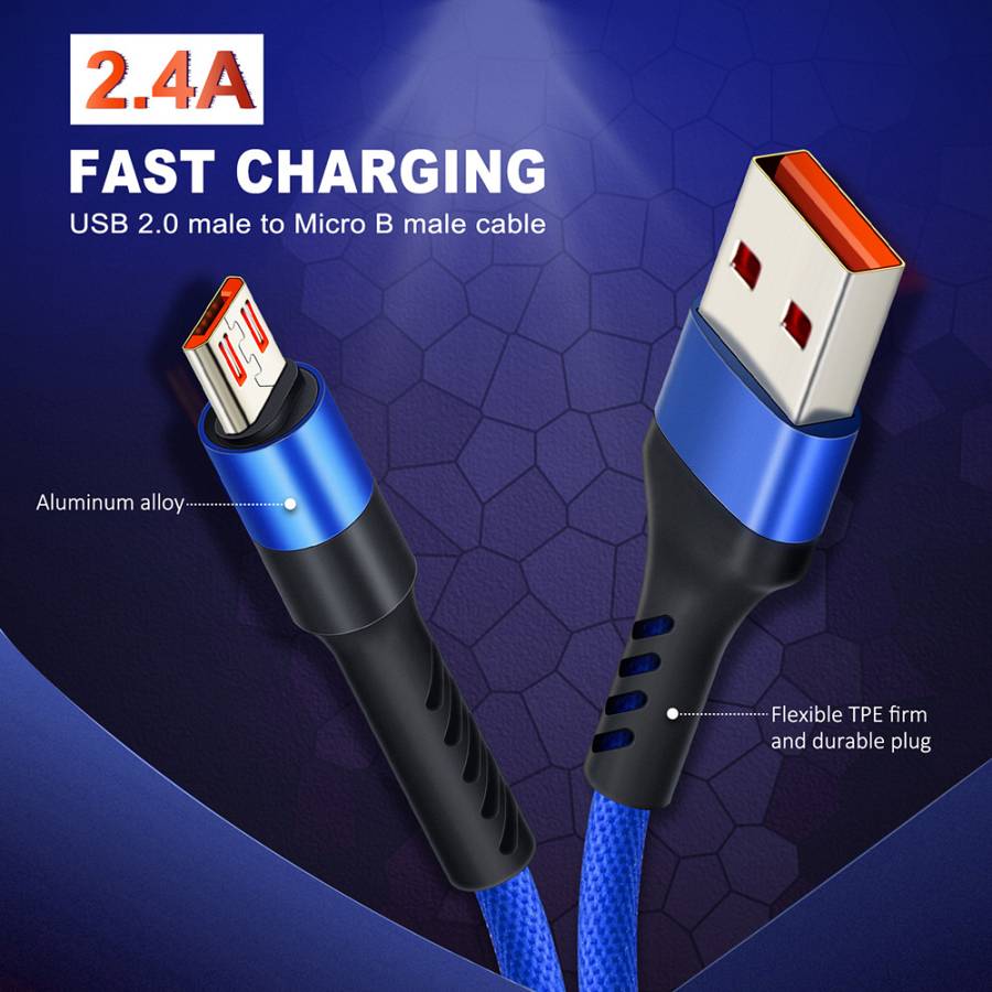CABLETIME καλώδιο micro USB σε USB CT-C165-P05, 2.4A, 480Mbps, 1m, κόκκινο CT-C165-P05-R1