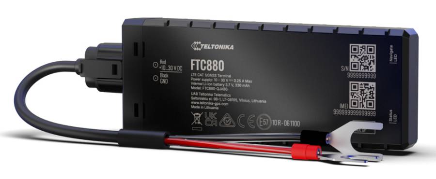 TELTONIKA GPS tracker οχημάτων FTC880, 4G LTE/GSM/GPRS/GNSS, IP69K, 10-30V FTC880AAU801