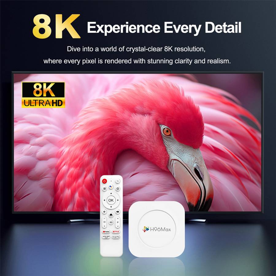 H96 MAX TV Box M1 Plus, 8K, 4/32GB, WiFi 6, Bluetooth, Android 14 H96MAX-M1PLUS-432