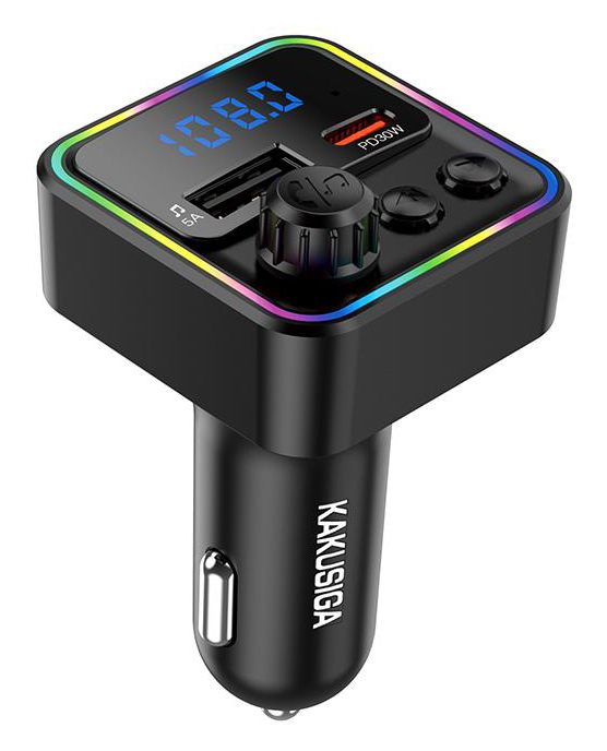 KAKUSIGA FM transmitter & φορτιστής KSC-1982, USB/USB-C, 55W, Bluetooth, μαύρο KSC-1982