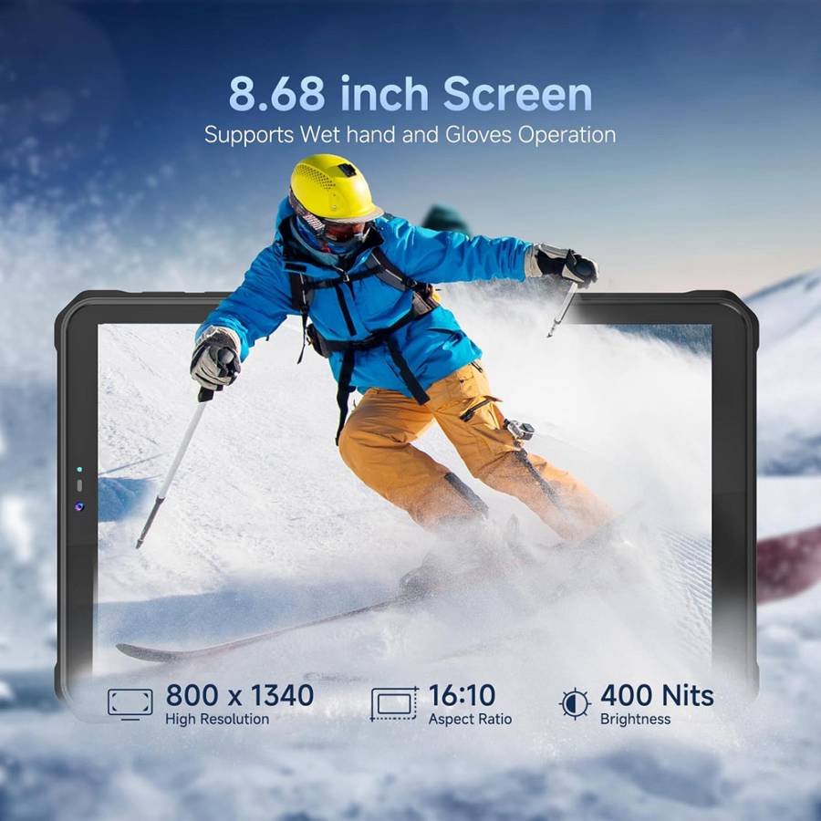 ONERUGGED tablet T1, 8.68, 8/128GB, 4G, 8000mAh, IP68/MIL-STD 810H/Atex Zone 2, μαύρο OR-T1-BK